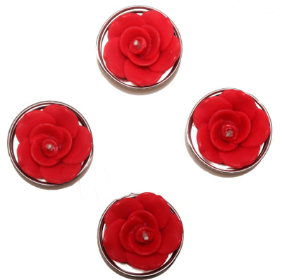 Virgo Creations RSRT4 Candle(Red, Pack of 4)