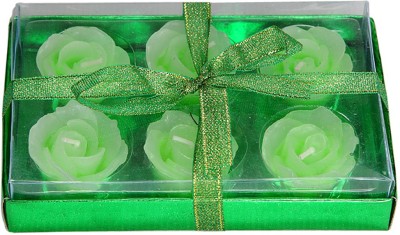 

shri dhiriti Pink floating candles -set of 6 Candle(Green, Pack of 6)