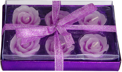 

shri dhiriti Pink floating candles -set of 6 Candle(Purple, Pack of 6)