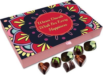 

Chocholik Diwali Sweets - Warm Diwali Wish For Every Happiness Chocolate Box - 12pc Truffles(144 g)