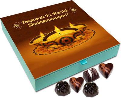 

Chocholik Diwali Sweets - Wish You A Very Bright And Happy Deepawali Chocolate Box - 9pc Truffles(108 g)