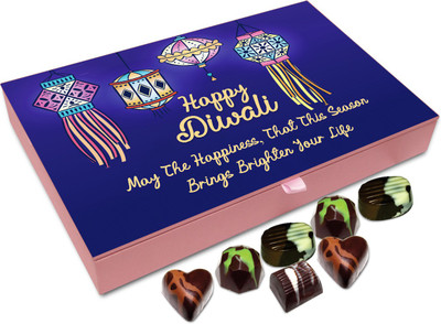 

Chocholik Diwali Sweets - May The Happiness Of Diwali Brightens Your Life Chocolate Box - 12pc Truffles(144 g)