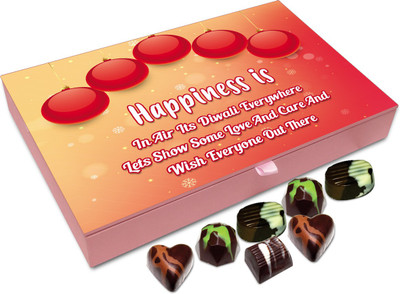 

Chocholik Diwali Sweets - Happiness Is Going Crazy On Festival Of Diwali Chocolate Box - 12pc Truffles(144 g)