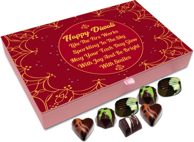 

Chocholik Diwali Sweets - May Your Each Day Be As Sparkling As Ever, Happy Diwali Chocolate Box - 12pc Truffles(144 g)