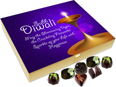 

Chocholik Diwali Sweets - May Diwali Sparkle Your Life With Happiness Chocolate Box - 20pc Truffles(240 g)
