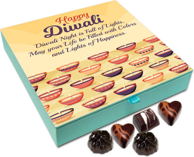 

Chocholik Diwali Sweets - Diwali Night Is Full Of Delight Chocolate Box - 9pc Truffles(108 g)