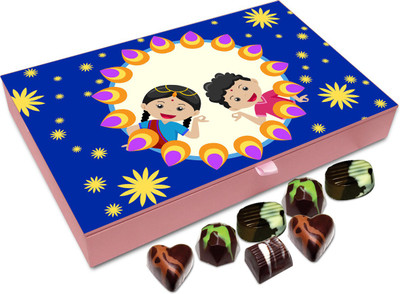 

Chocholik Diwali Sweets - May The Spirit Of Diwali Illuminate The Whole World Chocolate Box - 12pc Truffles(144 g)