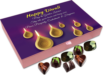

Chocholik Diwali Sweets - May Diwali Brings Peace And Prosperity In Every Life Chocolate Box - 12pc Truffles(144 g)