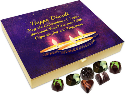 

Chocholik Diwali Sweets - May Diwali Celebrations Surround Your Existence With Joy Chocolate Box - 20pc Truffles(240 g)