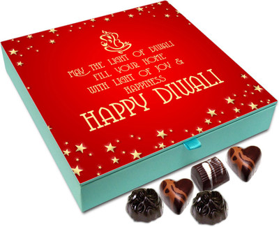 

Chocholik Diwali Sweets - May The Light Of Diwali Fill Your Home With Joy And Happiness Chocolate Box - 9pc Truffles(108 g)