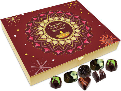 

Chocholik Diwali Sweets - May The Light Win Over Darkness On Diwali Chocolate Box - 20pc Truffles(240 g)