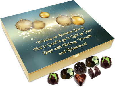 

Chocholik Diwali Sweets - Wishing An Awesome Diwali To You And All Your Family Chocolate Box - 20pc Truffles(240 g)