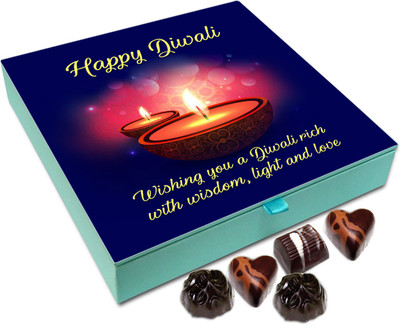 

Chocholik Diwali Sweets - Wishing You Diwali Full Of Love Wisdom And Light Chocolate Box - 9pc Truffles(108 g)