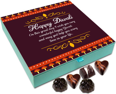 

Chocholik Diwali Sweets - I Wish You A wonderful Diwali Chocolate Box - 9pc Truffles(108 g)
