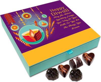 

Chocholik Diwali Sweets - May The Sparkling Diwali Lamps Show You Positive Path Chocolate Box - 9pc Truffles(108 g)