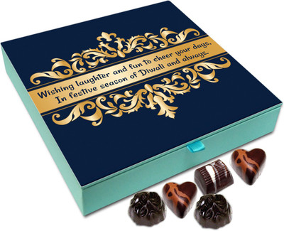 

Chocholik Diwali Sweets - Wishing You laughter And Fun This Diwali Chocolate Box - 9pc Truffles(108 g)