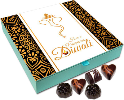

Chocholik Diwali Sweets - Have A Prosperous Diwali My Friends Chocolate Box - 9pc Truffles(108 g)