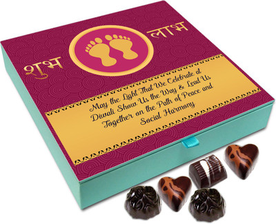 

Chocholik Diwali Sweets - May Diwali Light Show Us The Way To Success Chocolate Box - 9pc Truffles(108 g)