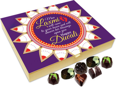 

Chocholik Diwali Sweets - May Goddess Laxmi Bless You With Lots Of Fortune On Diwali Chocolate Box - 20pc Truffles(240 g)