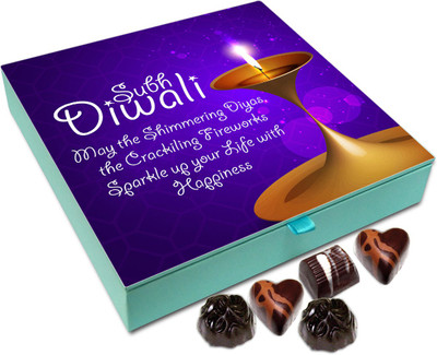 

Chocholik Diwali Sweets - May Diwali Sparkle Your Life With Happiness Chocolate Box - 9pc Truffles(108 g)