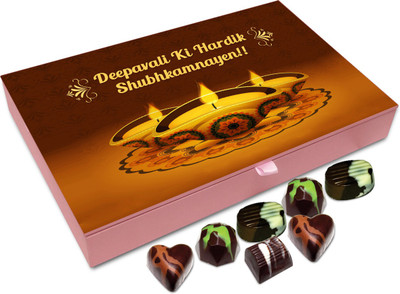 

Chocholik Diwali Sweets - Wish You A Very Bright And Happy Deepawali Chocolate Box - 12pc Truffles(144 g)