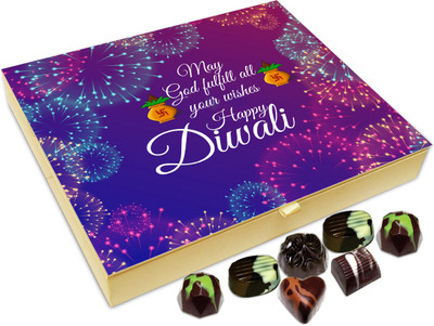 

Chocholik Diwali Sweets - May God Fulfill All Your Wishes On Diwali Chocolate Box - 20pc Truffles(240 g)