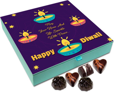 

Chocholik Diwali Sweets - May Your Home And Life Sparkle Like Diwali Chocolate Box - 9pc Truffles(108 g)