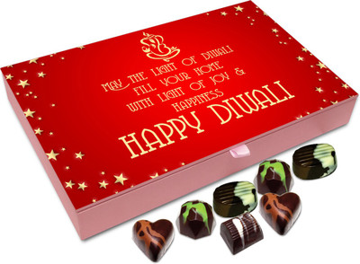 

Chocholik Diwali Sweets - May The Light Of Diwali Fill Your Home With Joy And Happiness Chocolate Box - 12pc Truffles(144 g)