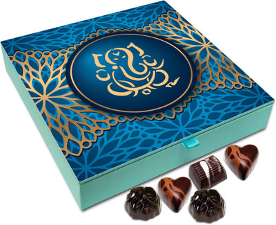 

Chocholik Diwali Sweets - May Lord Ganesha Bless You This Diwali Chocolate Box - 9pc Truffles(108 g)