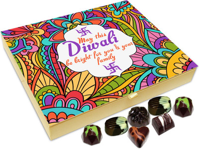 

Chocholik Diwali Sweets - May This Diwali Be Bright For You And Your Family Chocolate Box - 20pc Truffles(240 g)