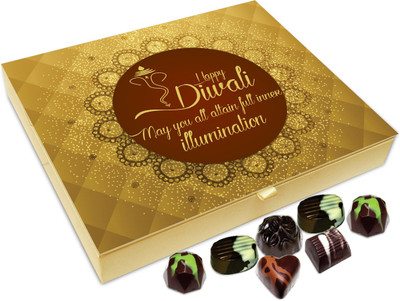 

Chocholik Diwali Sweets - Hope You Attain Inner Illumination This Diwali Chocolate Box - 20pc Truffles(240 g)