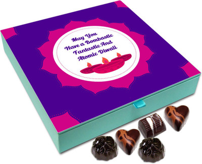 

Chocholik Diwali Sweets - May You Have A Bombastic Fantastic And Atomic Diwali Chocolate Box - 9pc Truffles(108 g)