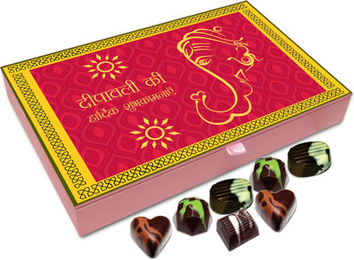 

Chocholik Diwali Sweets - Wish You A Very Happy And Successful Diwali Chocolate Box - 12pc Truffles(144 g)