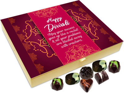 

Chocholik Diwali Sweets - May Your Success Goes UP Like Rocket This Diwali Chocolate Box - 20pc Truffles(240 g)