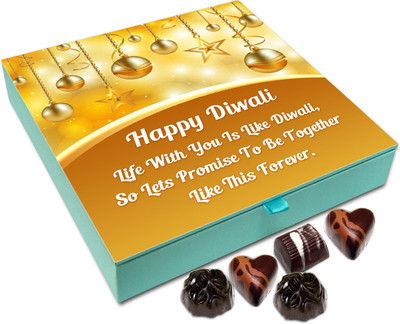 

Chocholik Diwali Sweets - Life With You Is Like Diwali Because Its Fun Chocolate Box - 9pc Truffles(108 g)