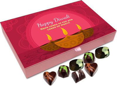 

Chocholik Diwali Sweets - Have Loads Of Fun This Diwali Chocolate Box - 12pc Truffles(144 g)