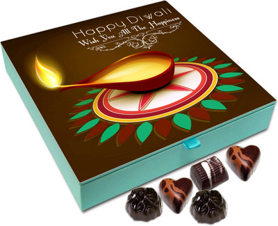 

Chocholik Diwali Sweets - Wish You All The Happiness This Diwali Chocolate Box - 9pc Truffles(108 g)
