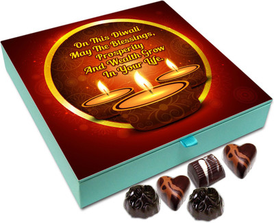 

Chocholik Diwali Sweets - On This Diwali May Prosperity Health And Wealth Grow In Your Life Chocolate Box - 9pc Truffles(108 g)