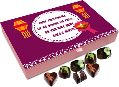 

Chocholik Diwali Sweets - May This Diwali Be As Bright As Ever And May You Stay Happy Chocolate Box - 12pc Truffles(144 g)