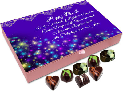 

Chocholik Diwali Sweets - May This Diwali Be Delightful Chocolate Box - 12pc Truffles(144 g)