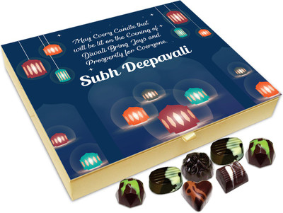 

Chocholik Diwali Sweets - Shubh Deepawali To All My Friends Chocolate Box - 20pc Truffles(240 g)