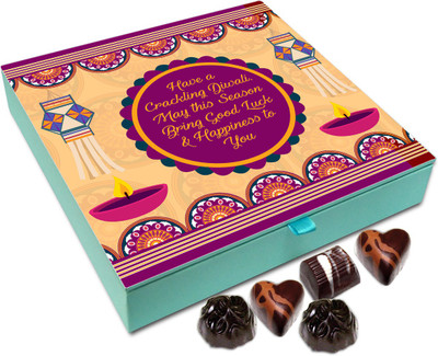 

Chocholik Diwali Sweets - Have A Cracking Diwali Chocolate Box - 9pc Truffles(108 g)