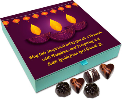 

Chocholik Diwali Sweets - May This Deepawali Bring All The Happiness In Your Life Chocolate Box - 9pc Truffles(108 g)