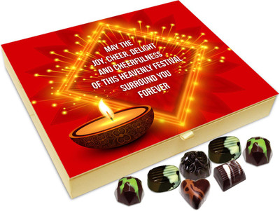 

Chocholik Diwali Sweets - May The Cheerfulness Of Diwali Surround You Forever Chocolate Box - 20pc Truffles(240 g)
