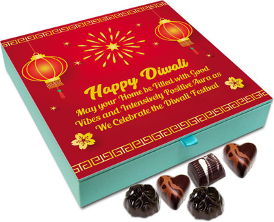 

Chocholik Diwali Sweets - On This Diwali May Your Home Be Filled With Positive Vibes Chocolate Box - 9pc Truffles(108 g)