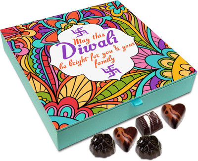 

Chocholik Diwali Sweets - May This Diwali Be Bright For You And Your Family Chocolate Box - 9pc Truffles(108 g)
