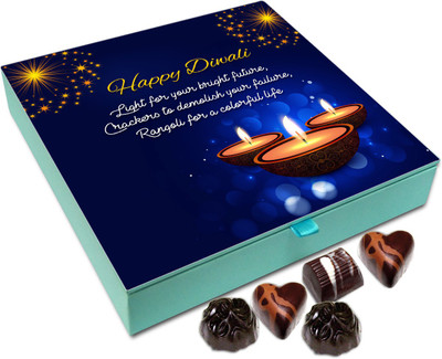 

Chocholik Diwali Sweets - May This Diwali Provides Path For Better Future Chocolate Box - 9pc Truffles(108 g)