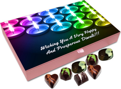 

Chocholik Diwali Sweets - Wishing You A Very Happy And Prosperous Diwali Chocolate Box - 12pc Truffles(144 g)