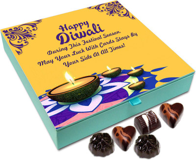 Chocholik Diwali Sweets - May You Are Blessed With Luck And Success This Diwali Chocolate Box - 9pc Truffles(108 g)