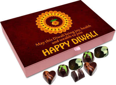 

Chocholik Diwali Sweets - May This Diwali Bring Health Joy And Wealth Chocolate Box - 12pc Truffles(144 g)